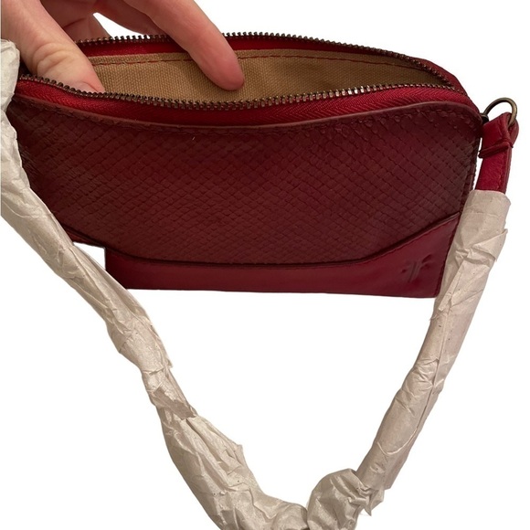Frye Shiloh Leather wristlet red NWT - Picture 7 of 9